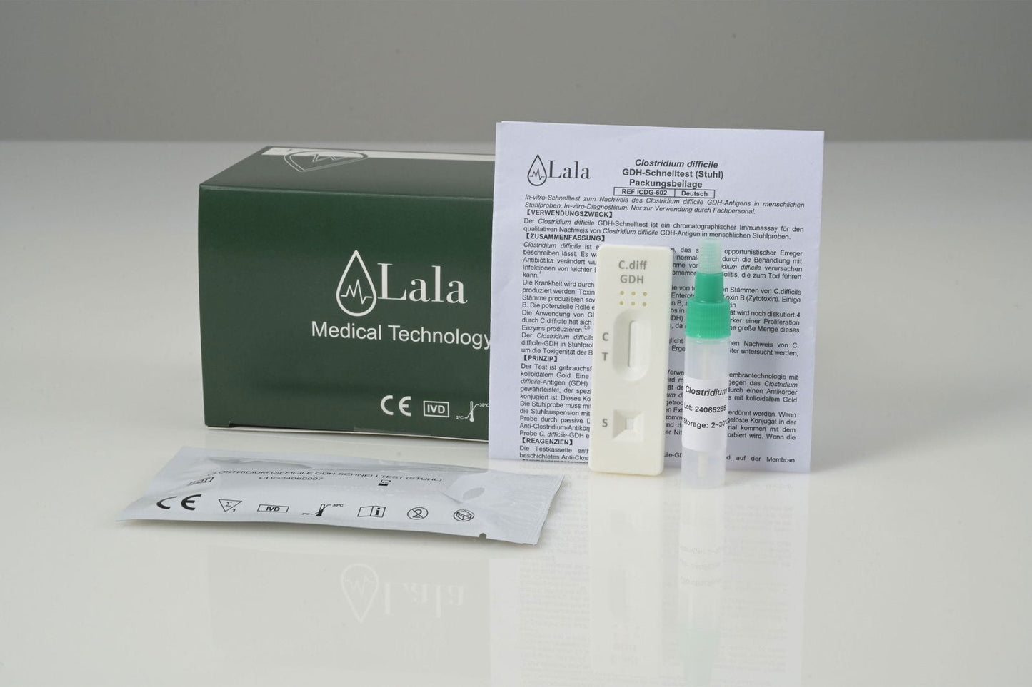 Clostridium difficile GDH Schnelltestkassetten (Stuhl) - Lala Medical Technology GmbH