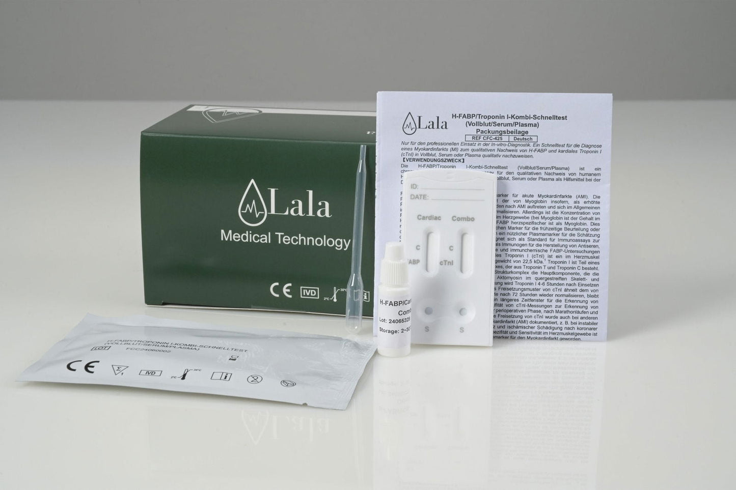 H-FABP/Troponin I-Kombi-Schnelltests (Vollblut/Serum/Plasma) - Lala Medical Technology GmbH