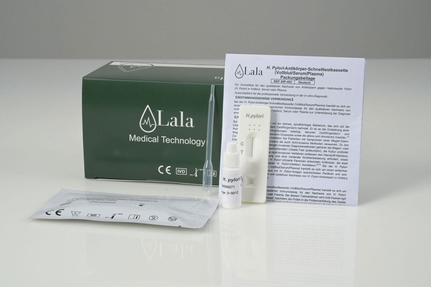 H.pylori Antikörper Schnelltestkassetten (Vollblut/Serum/Plasma) - Lala Medical Technology GmbH