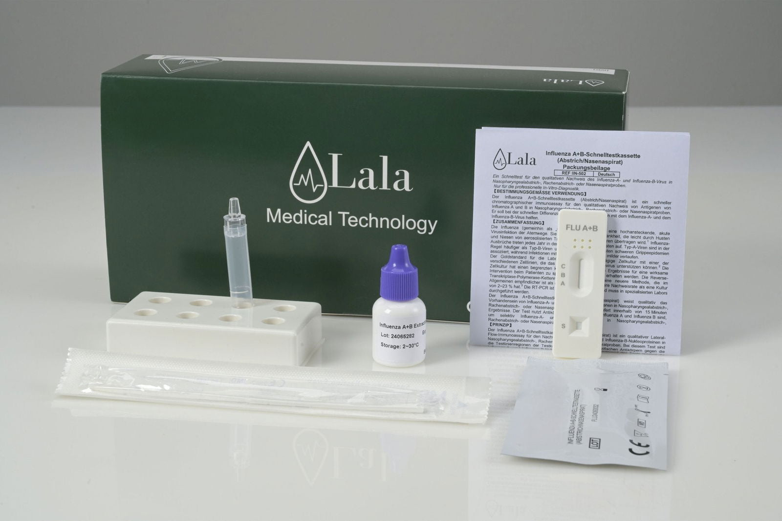 Influenza A+B Schnelltestkassetten (Abstrich/Nasenaspirat) - Lala Medical Technology GmbH